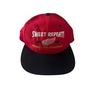 Detroit Red Wings Vintage 90s Sweet Repeat Hat Wool Headmaster 97-98 Snapback